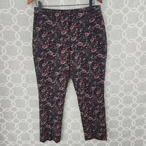 Carolina Belle Floral Printed Women's Ankle Pants 8